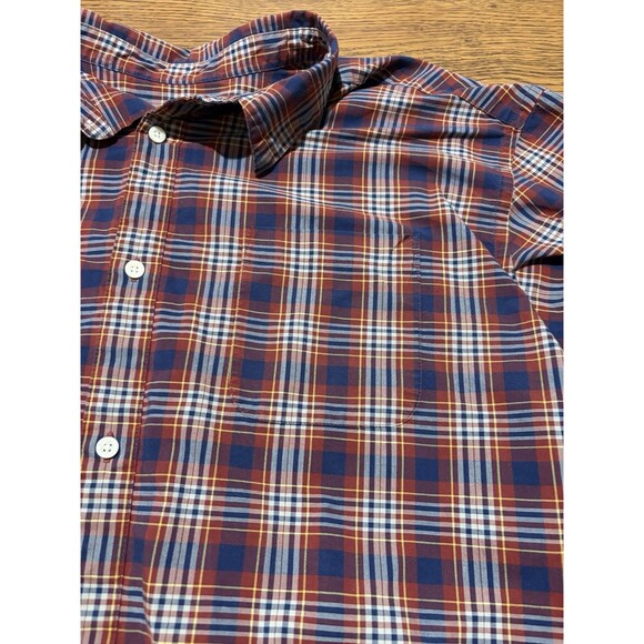 Patagonia Men’s Short Sleeve Plaid Button Up Size XXL Red - Picture 4 of 7